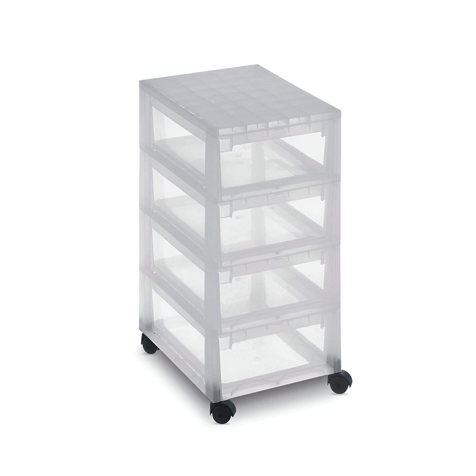 175212.0014 CUTIE TIP ROLL BOX CU 4 SERTARE DEPOZITARE 296X390 MM, PLASTIC TRANSPARENT - imagine 1