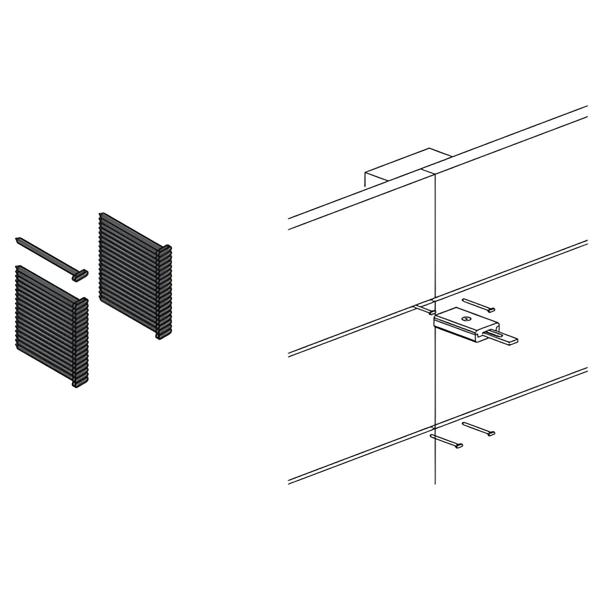 178113.0066 CUIE FIXARE PANOU THIN LINE SET 200 BUC - imagine 1