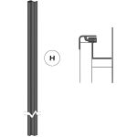 PROFIL TERMINATIE DIN ALUMINIU H229 CM PT CAPAT PANOU THIN LINE