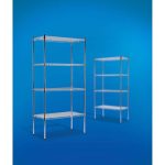 RAFT CROMAT CU 4 POLITE COLOANE DIAMETRU 25 MM, 90X45XH160 CM