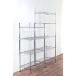 RAFT CROMAT CU 4 POLITE COLOANE DIAMETRU 25 MM, 90X45XH160 CM - imagine 2