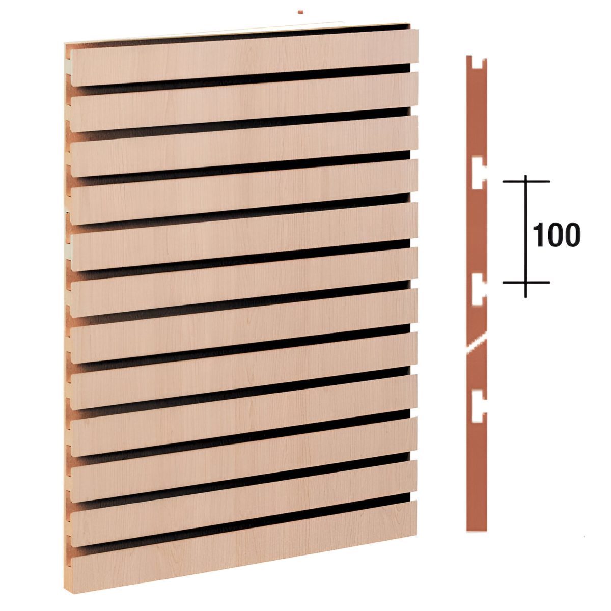PANOU SLAT - SLATWALL ARTAR 1200X900 MM PAS 10 CM FARA PROFIL DIN ALUMINIU - imagine 1