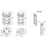 EXTENSIE NEAGRA PVC 200 MM H1100 MM PT. PROTECTIE COLOANA DEPOZIT - imagine 2