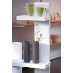 STAND 100X34X144 CM 5 NIVELURI CU ETAJERE LEMN ALB, DISPLAY PENTRU PROMO - imagine 7