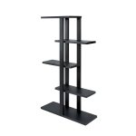 STAND 90X30X165 CM CU 5 NIVELURI PAL NEGRU, DISPLAY PENTRU PROMO