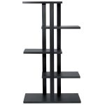 STAND 90X30X165 CM CU 5 NIVELURI PAL NEGRU, DISPLAY PENTRU PROMO - imagine 2