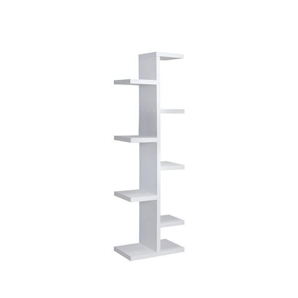 STAND 60X30X185 CM CU 7 NIVELURI PAL ALB, DISPLAY PENTRU PROMO