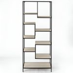 STAND TIP GONDOLA ASIMETRICA METAL SI LEMN 70X32X170 CM - imagine 2