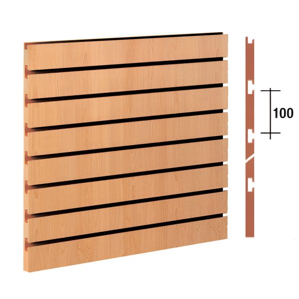 PANOU SLAT - SLATWALL FAG 1200X1200 MM PAS 10 CM FARA PROFIL DIN ALUMINIU