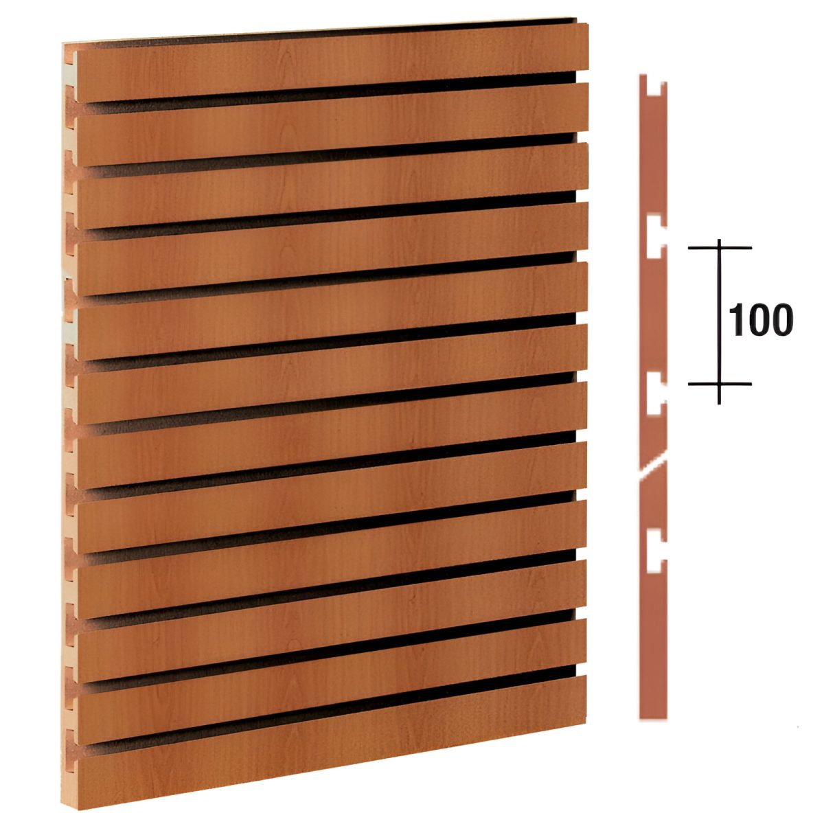 PANOU SLAT - SLATWALL CIRES 1200X900 MM PAS 10 CM FARA PROFIL DIN ALUMINIU - imagine 1
