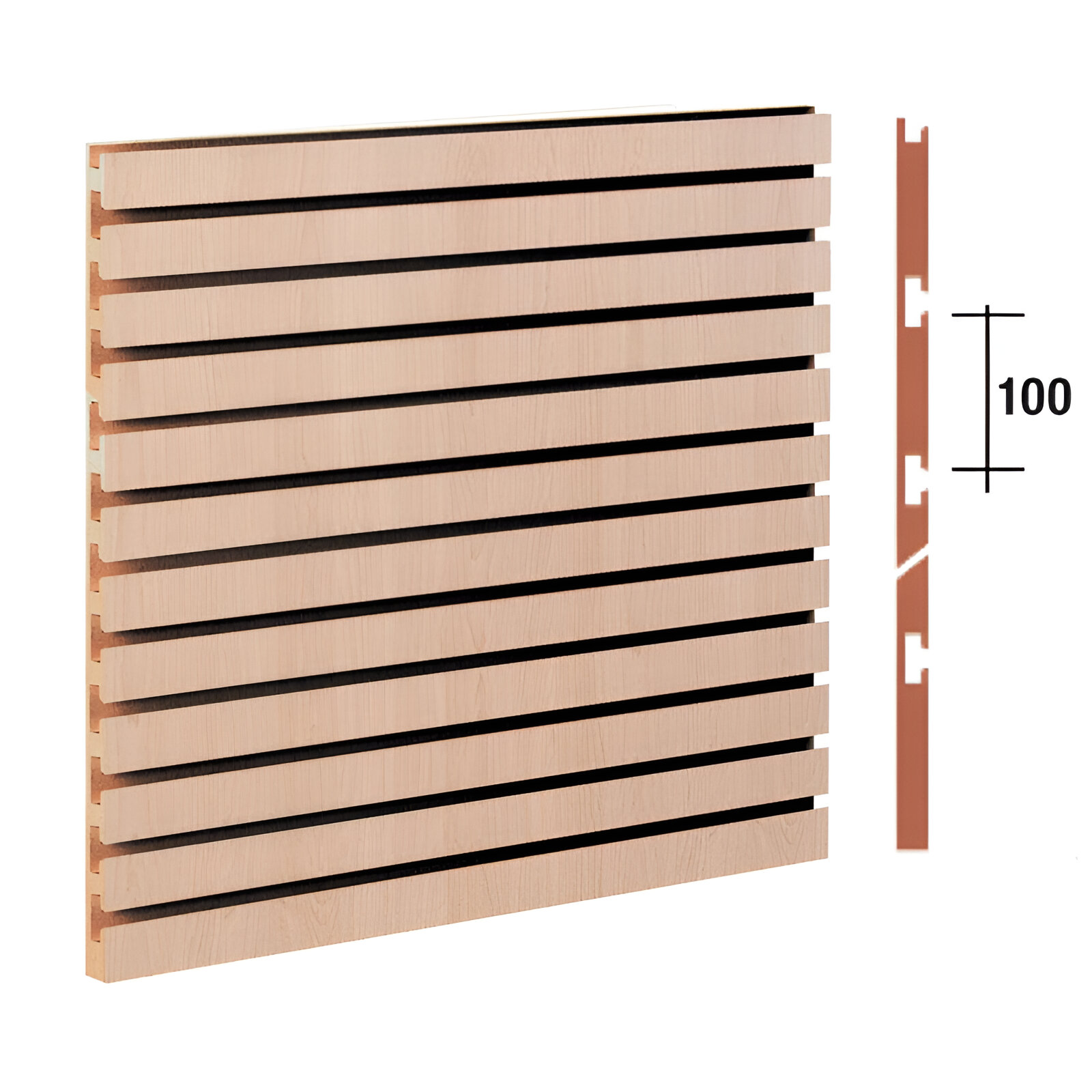 180704.0024 PANOU SLAT - SLATWALL ARTAR 1200X1200 MM PAS 10 CM FARA PROFIL DIN ALUMINIU - imagine 1