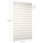 PANOU SLAT - SLATWALL ALB L122XH244 CM PAS 15 CM CU 15 PROFILE DE ALUMINIU