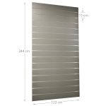 PANOU SLAT-SLATWALL GRI ARGINT L122XH244 CM PAS 15 CM CU 15 PROFILE DE ALUMINIU