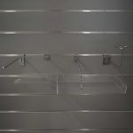 PANOU SLAT-SLATWALL GRI ARGINT L122XH244 CM PAS 15 CM CU 15 PROFILE DE ALUMINIU - imagine 2