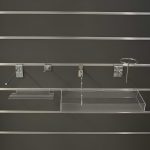 PANOU SLAT -SLATWALL GRI INCHIS L122XH244 CM PAS 15 CM CU 15 PROFILE DE ALUMINIU - imagine 2