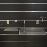 PANOU SLAT - SLATWALL NEGRU L122XH244 CM PAS 15 CM CU 15 PROFILE DE ALUMINIU - imagine 2