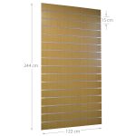 PANOU SLAT - SLATWALL FAG L122XH244 CM PAS 15 CM CU 15 PROFILE DE ALUMINIU