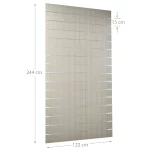 PANOU SLAT-SLATWALL GRI ZEBRANO L122XH244 CM PAS 15 CM CU 15 PROFILE DE ALUMINIU
