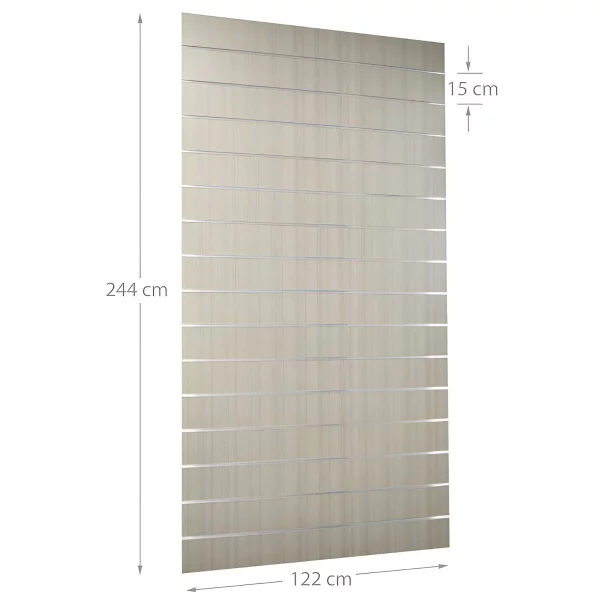 PANOU SLAT-SLATWALL GRI ZEBRANO L122XH244 CM PAS 15 CM CU 15 PROFILE DE ALUMINIU