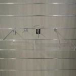 PANOU SLAT-SLATWALL GRI ZEBRANO L122XH244 CM PAS 15 CM CU 15 PROFILE DE ALUMINIU - imagine 2