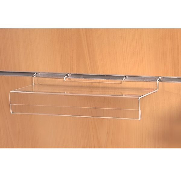 RAFT PT. PANOU SLAT 25X10 CM, PLEXIGLAS TRANSPARENT, CU SUPORT ETICHETA