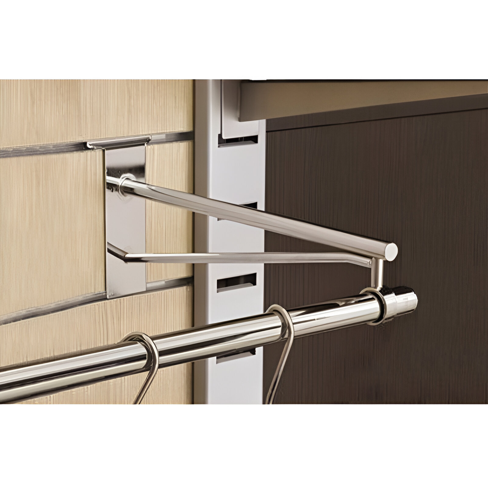 180708.0031 BRAT /CONSOLA SUSTINERE TEAVA L 350 MM F 25 MM CROMAT PENTRU PANOU SLAT - imagine 1