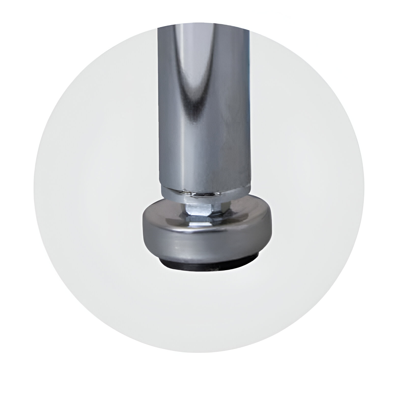 180716.0048 PICIOR REGLABIL TEAVA ROTUNDA SISTEM MODULAR DE RAFTURI TIP JOLLY CROM - imagine 1