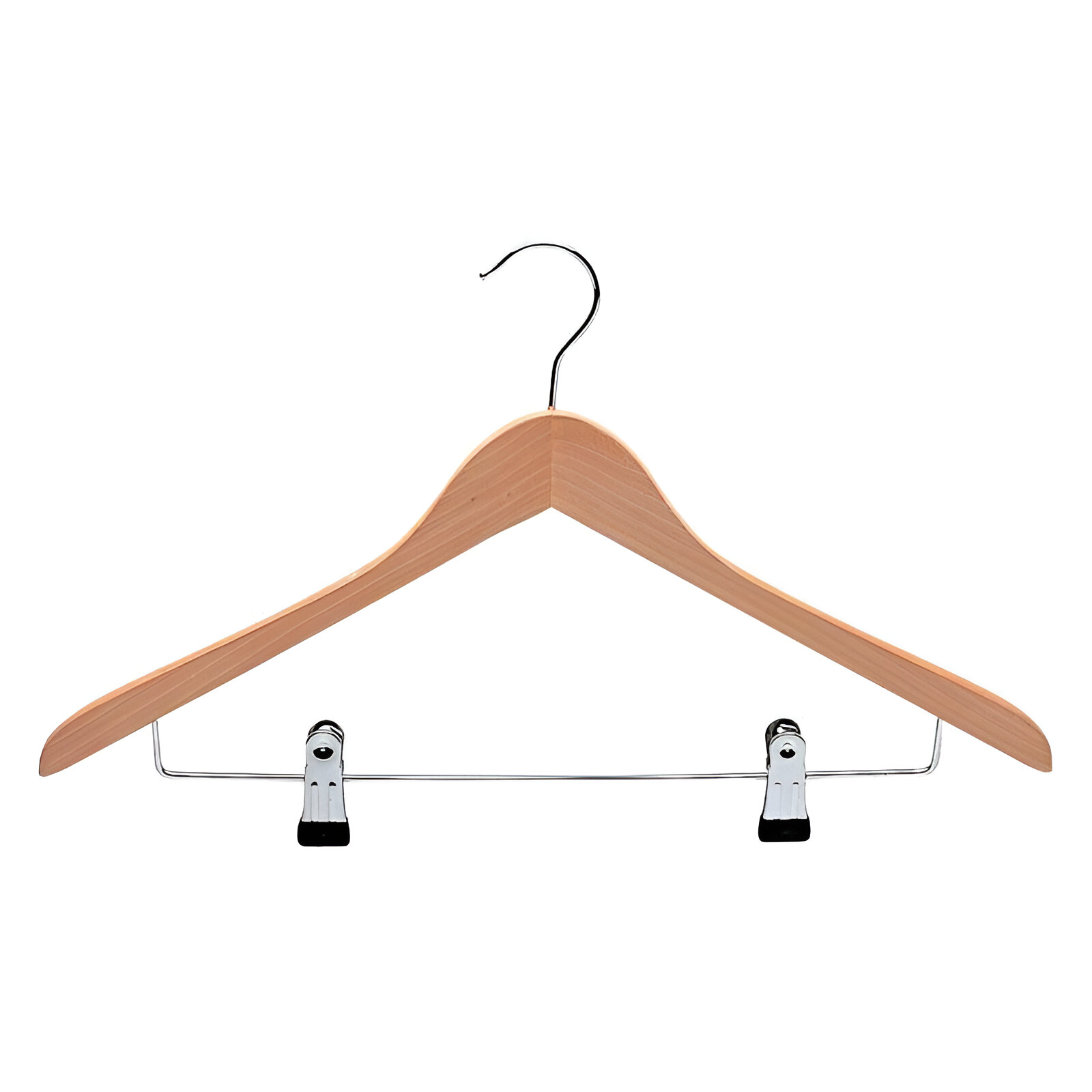 180725.0007 UMERAS LEMN NATUR 44 CM SET 3 BUC CU BARA SI CARLIGE METALICE - imagine 1