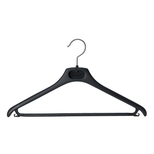 UMERAS PLASTIC NEGRU CU BARA SI AGATATORI NEGRU SET 100 BUC