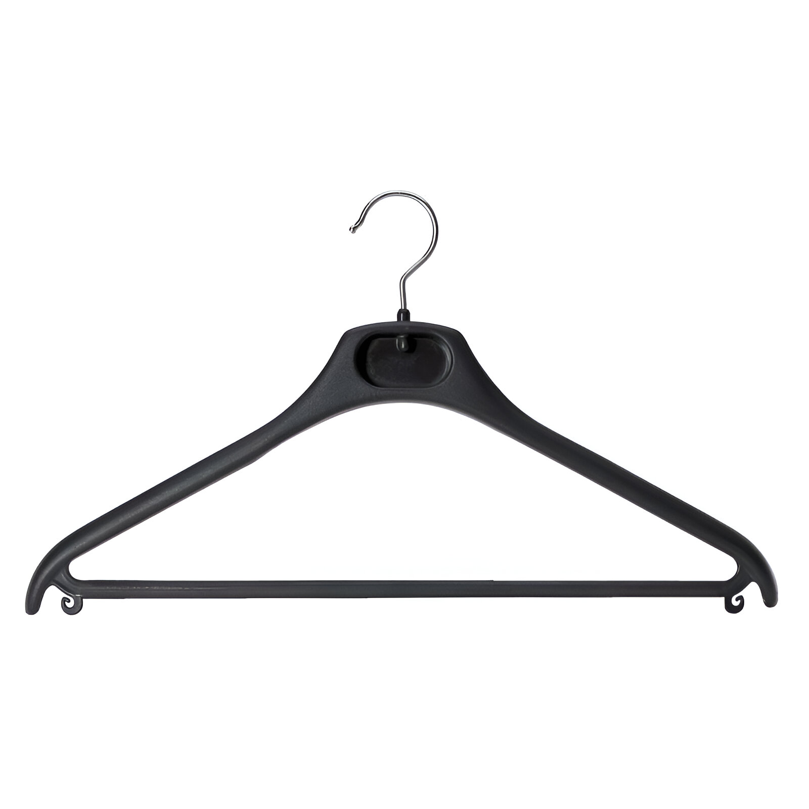 180725.0015 UMERAS PLASTIC NEGRU CU BARA SI AGATATORI NEGRE SET 50 BUC - imagine 1