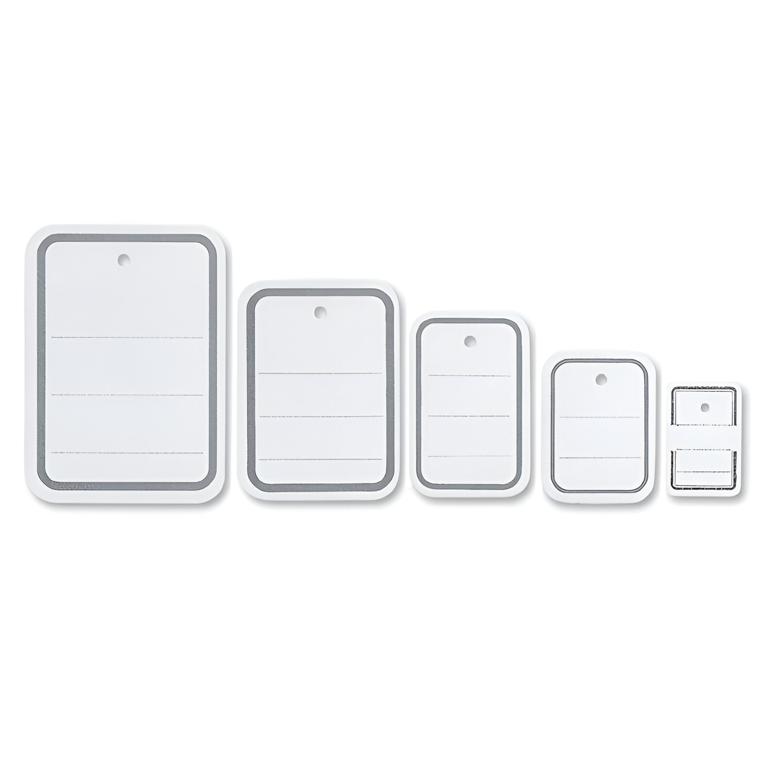 180727.0042-1 ETICHETE PRET CU GAURA SI CHENAR,CARTON ALB 3X4.6 CM (1000 BUCATI) - imagine 1