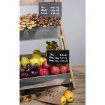 ETICHETA PT.PRET PIN PLASTIC CU BAZA DREPTUNGHI 12X8 CM NEGRU (SET 10 BUC) - imagine 2