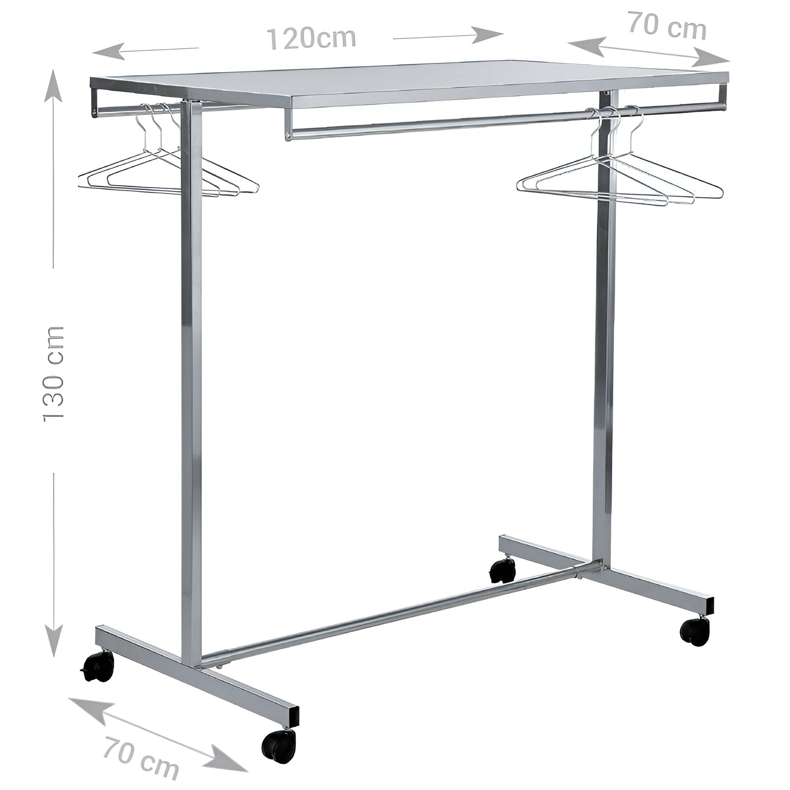 180728.0075 SUPORT UMERASE DUBLU CU POLITA 120X70X130 CM - imagine 1