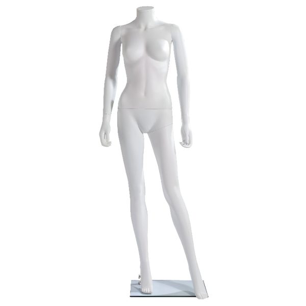 MANECHIN FEMEIE H177 CM, ALB MAT, PLASTIC, FARA CAP