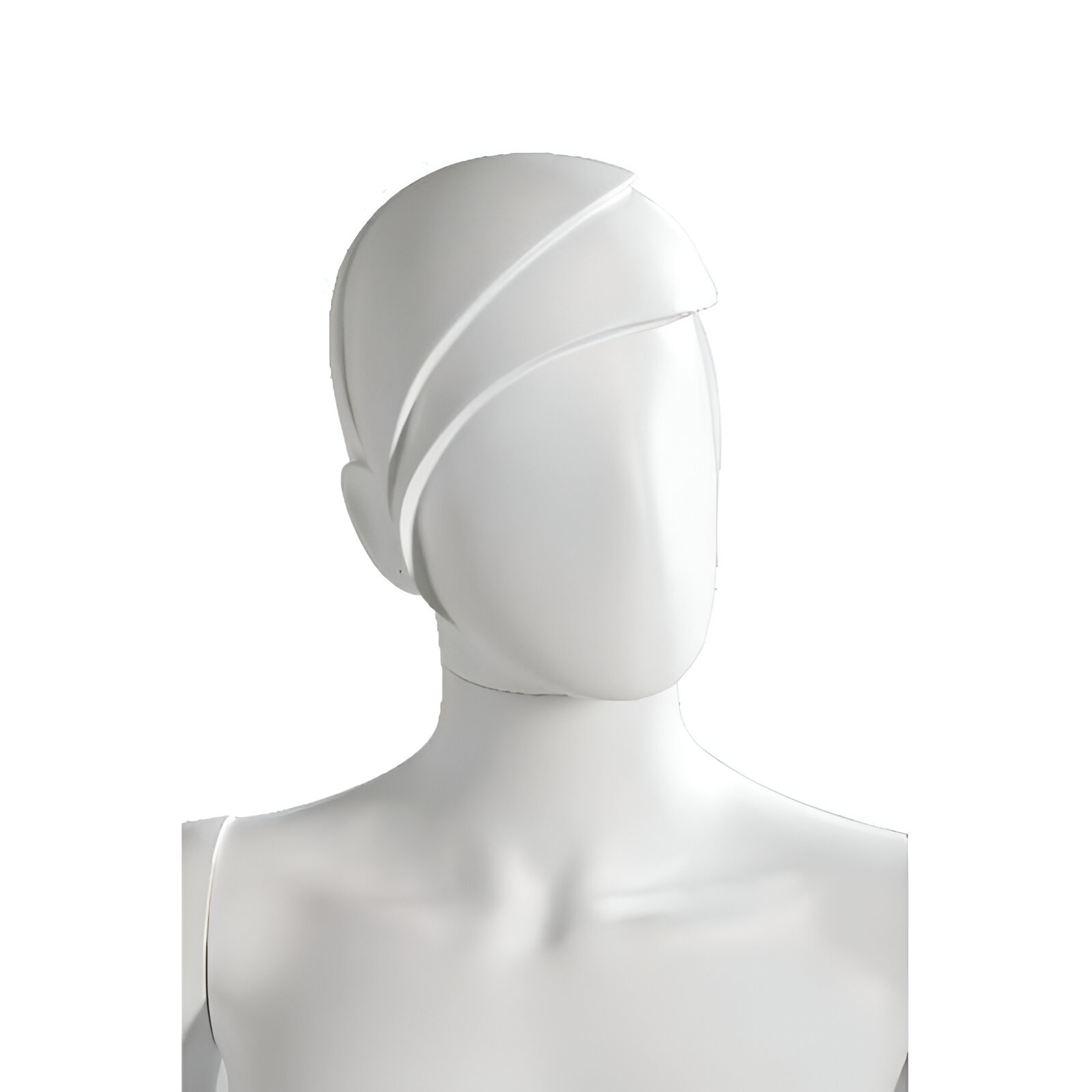 181001.0070 CAP MANECHIN FEMEIE, ALB, PLASTIC, STILIZAT CU MESA PAR - imagine 1