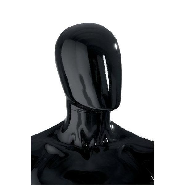 CAP MANECHIN FEMEIE, ABSTRACT NEGRU LUCIOS, PLASTIC