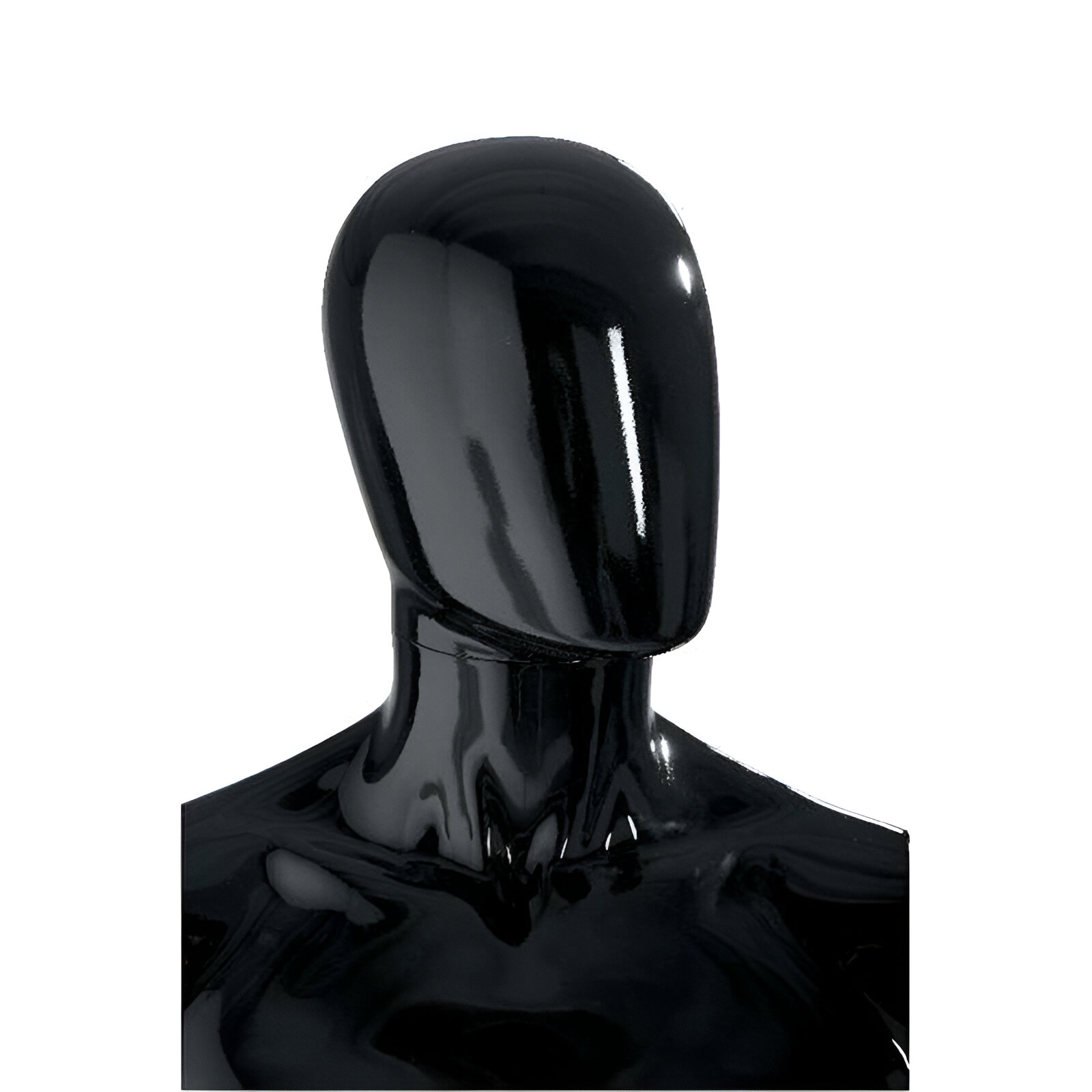 181001.0107 CAP MANECHIN FEMEIE, ABSTRACT NEGRU LUCIOS, PLASTIC - imagine 1