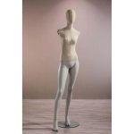 MANECHIN FEMEIE H178 CM, ALB VINTAGE, FIBRA STICLA & TEXTIL, CU CAP, FARA BRATE
