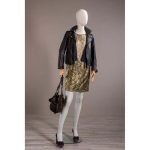 MANECHIN FEMEIE H178 CM, ALB VINTAGE, FIBRA STICLA & TEXTIL, CU CAP, FARA BRATE - imagine 3