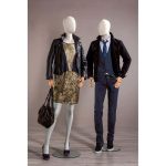 MANECHIN FEMEIE H178 CM, ALB VINTAGE, FIBRA STICLA & TEXTIL, CU CAP, FARA BRATE - imagine 4