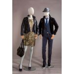 MANECHIN FEMEIE H178 CM, ALB VINTAGE, FIBRA STICLA & TEXTIL, CU CAP, FARA BRATE - imagine 5