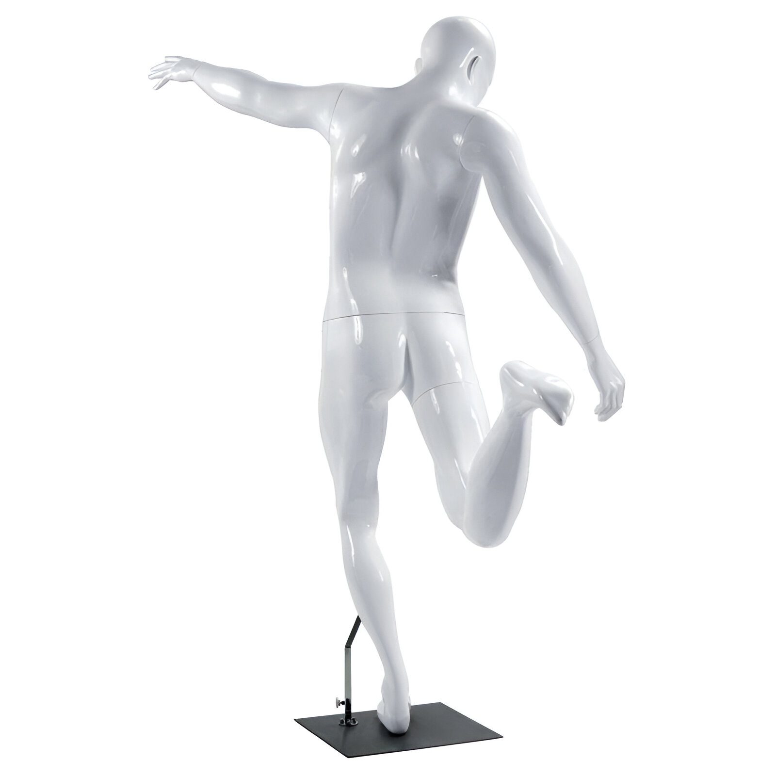 181001.0134 MANECHIN BARBAT FOOTBALLER, H189 CM, ALB LUCIOS, FIBRA DE STICLA, CU CAP - imagine 1