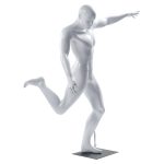 MANECHIN BARBAT FOOTBALLER, H189 CM, ALB LUCIOS, FIBRA DE STICLA, CU CAP - imagine 2