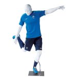 MANECHIN BARBAT FOOTBALLER, H189 CM, ALB LUCIOS, FIBRA DE STICLA, CU CAP - imagine 3