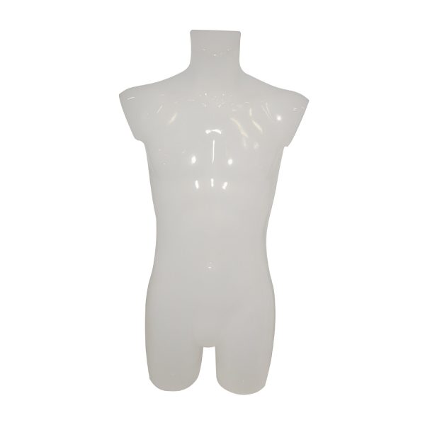 BUST PREZENTARE HAINE BARBAT, FARA BRATE, ALB LUCIOS 91.5 CM