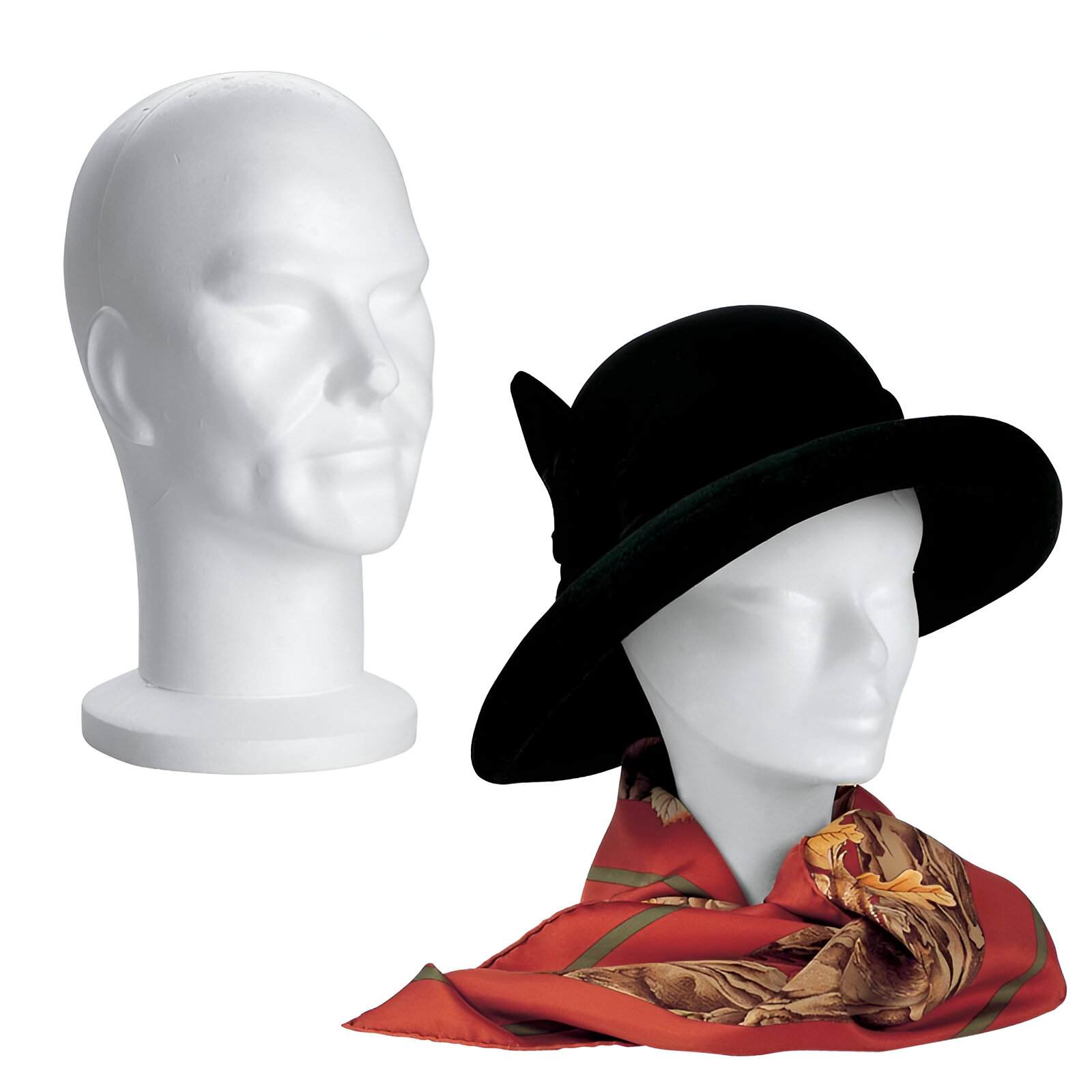 181003.0086 CAP PREZENTARE BIJUTERII, PALARII SAU ALTE ACCESORII, ALB - imagine 1