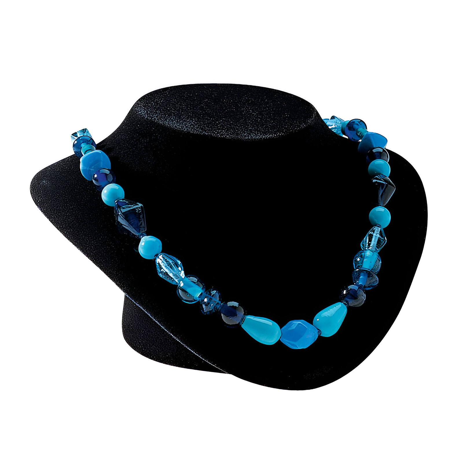 181004.0010 BUST SUPORT PT.PREZENTARE COLIERE 110X110X65 MM NEGRU - imagine 1