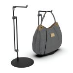 SUPORT / STAND GEANTA AJUSTABIL 25-50 CM NEGRU, PENTRU EXPUNERE IN VITRINE