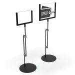 SUPORT / DISPLAY METALIC PENTRU AFIS FORMAT A5, REGLABIL 41-66 CM