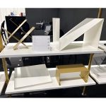 DISPLAY METALIC DUAL PENTRU EXPUNERE IN VITRINE 16 X 34 X 16 CM NEGRU MAT - imagine 2